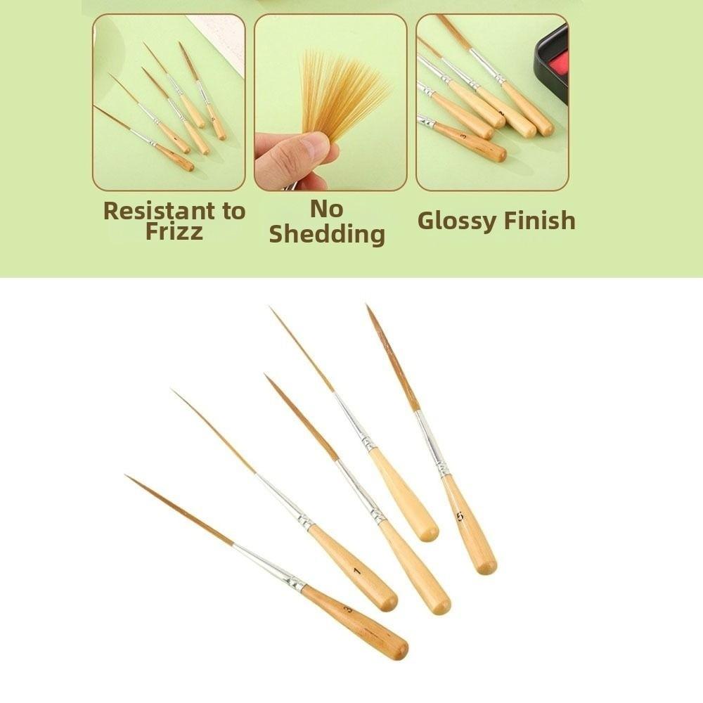 5Pcs Smooth Strokes Painting Brush Set Soft Elastic Bristles Art Paint Brushes  Comics Painting