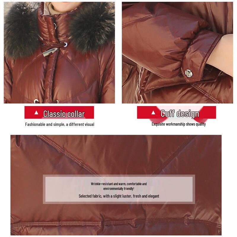 JIANHU Women's Mid-Length 90% White Duck Down Winter Jacket