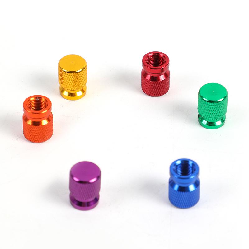 Exquisite Aluminum Knurled 12mm Valve Cap for Cars & Motorcycles
