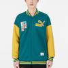 Puma Retro Color Block Bomber Jacket Men Jackets Green 537011-90