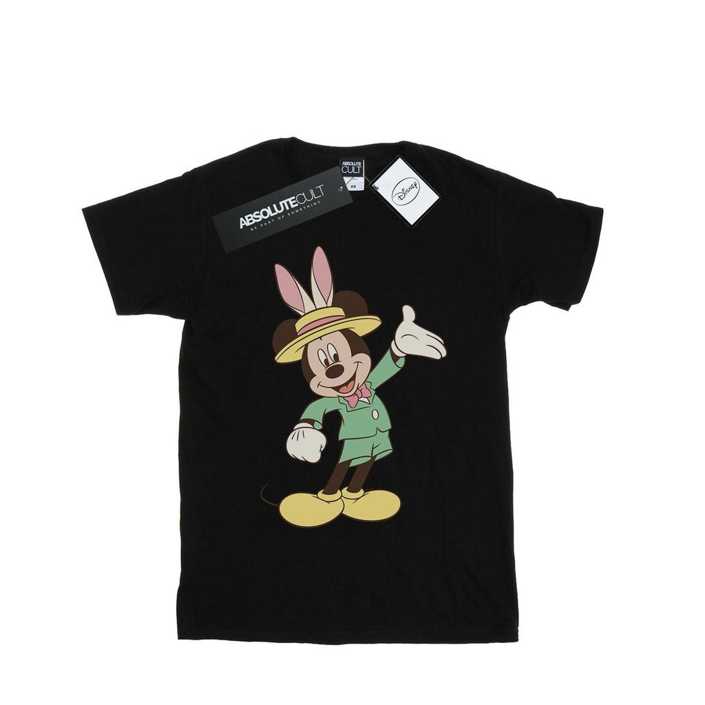 Disney Womens/Ladies Mickey Mouse Easter Bunny Cotton Boyfriend T-Shirt