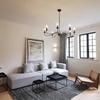 Oeny Modern Black 6-Head S-Tube Chandelier