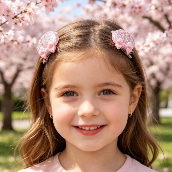 2 Stuks Meisjes Haarspelden Glanzende Knoop Pailletten Haarspeldjes Sprankelende Haarclips Feesten Verjaardagen Reizen Dansen Haaraccessoires