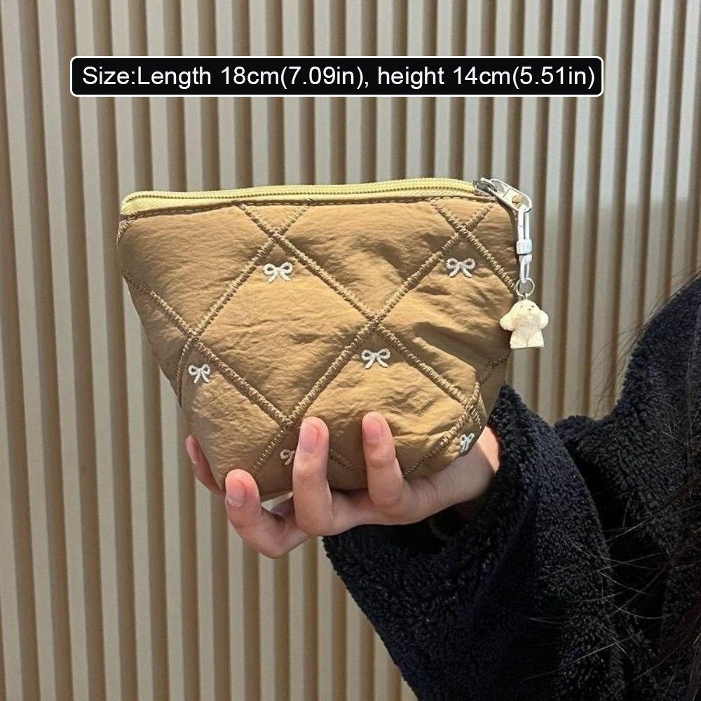 with Zipper Makeup Bag Cute Bow Jewelry Storage Bag Creative Cosmetic Bag  Daily Use