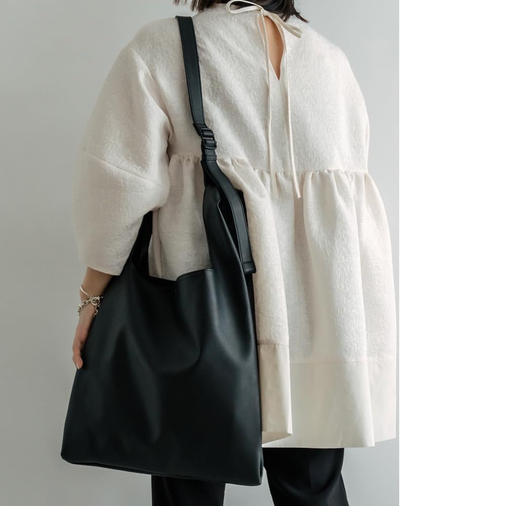 Rename Faux Leather 2-Way Marche Bag with Shoulder Strap RSG23036