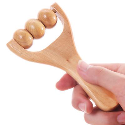 Outil de rouleau de massage pour la taille, les cuisses, les jambes, les mains, masseur pour tout le corps, en bois de poirier pur, rouleau musculaire naturel léger