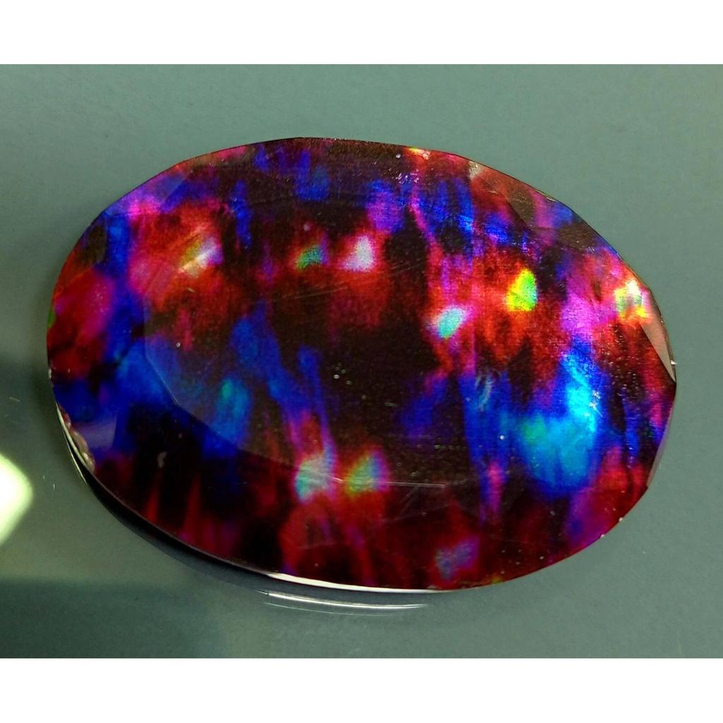 Opal-Like Ammolite Natural 72+ Ct Oval Cut Beautiful Loose Gemstone