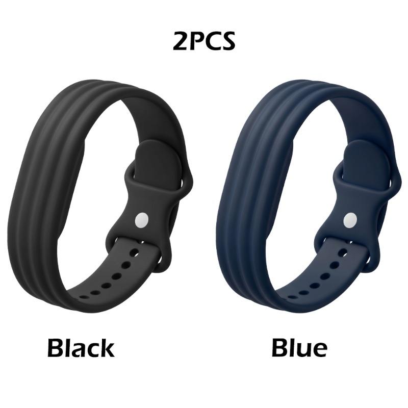 2pcs Style Silicone Strap for Google Fitbit Air Waterproof Durable Sport Band Soft Skin-Friendly Watch Wristband