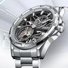 FAIRWHALE Luxury Men Watch Automatic Movement 44MM Dial Stainless Steel Tourbillon Waterproof Mechanical Watch for Man Gift Set