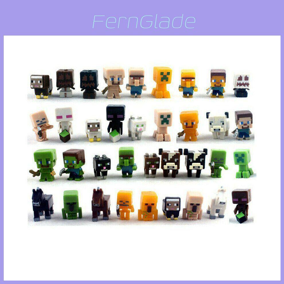 Minecraft 36-pack Mini Action Figures Set For Kids Steve Creeper Skeletons And More!