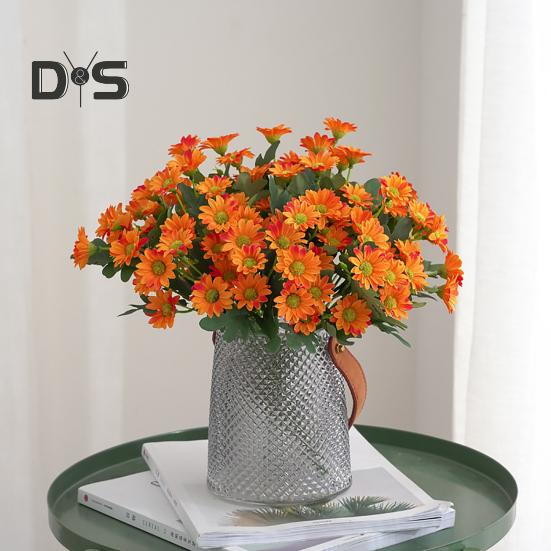 Artificial Flower Plastic Beautiful Bright Colored Aesthetic Simulation Chrysanthemum