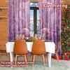 Set Of 2 Flat Printing Curtains Without Rod Pink Paradise Holiday Printed Yarn Decorations Outdoor Curtain Polyester
