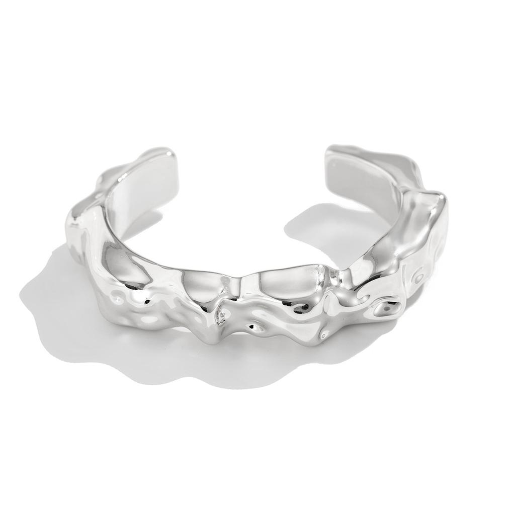 Přehnané Punkové Nepravidelné CCB Kovové Robustní Manžetové Náramky pro Ženy Hip Hop Zlatá Barva Široký Náramek Steampunk Pánské Šperky