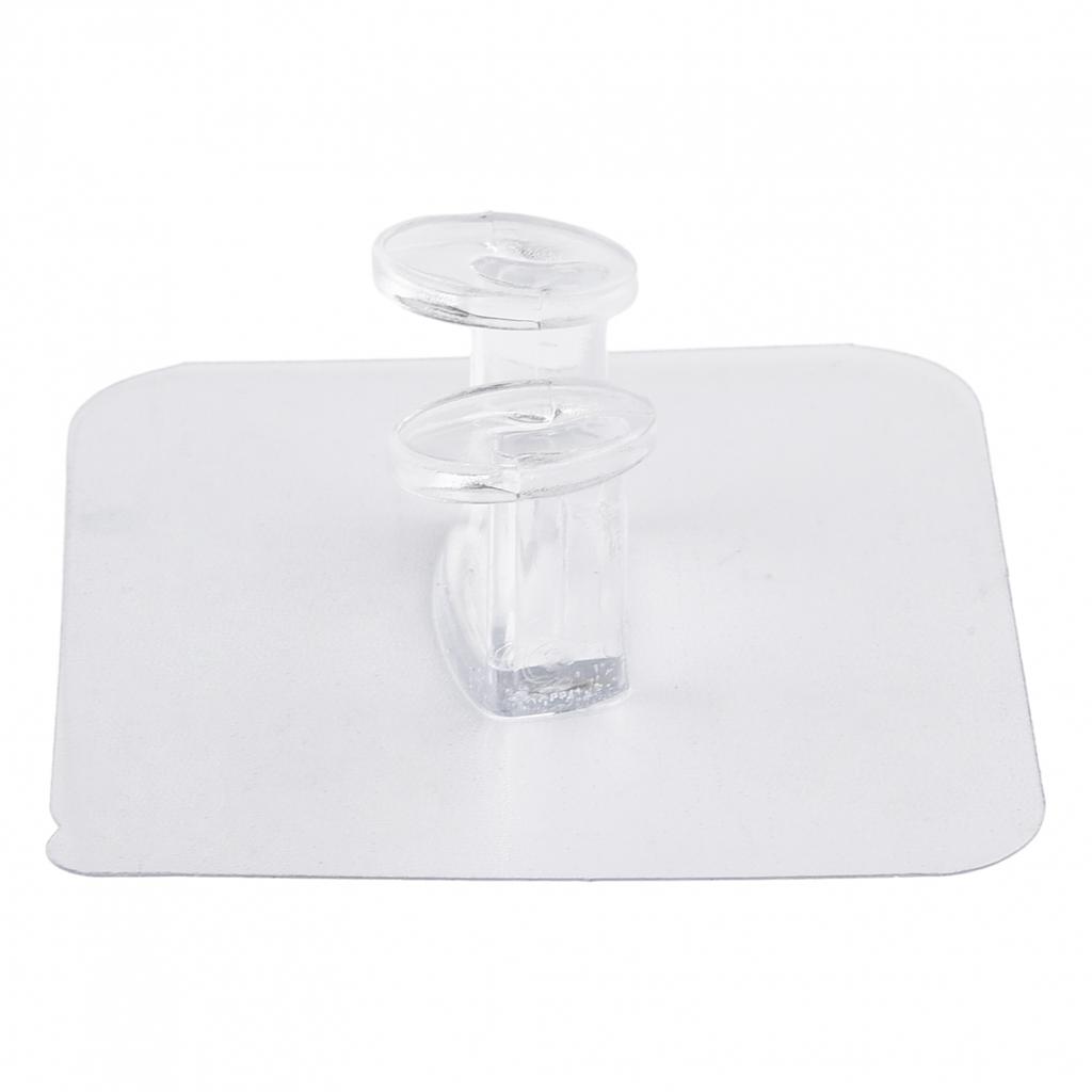 1 X Transparent Strong Sticky Wall Hanging Nail-free Hook Kitchen Bathroom Parts