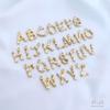 14K Light Gold-Plated Letter Pendant Necklace with Textured DIY Branch Design