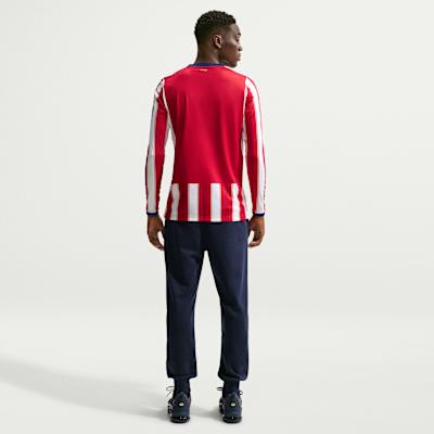Men's Nike Soccer Jerseys Men's White/University Red/Dark Royal Blue/Dark Royal Blue Crew Neck Moderate