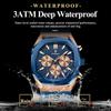 POEDAGAR Functional Watch for Men Date Chronograph Luminous Waterproof Silicone Classic Male Watch Quartz Original Watches
