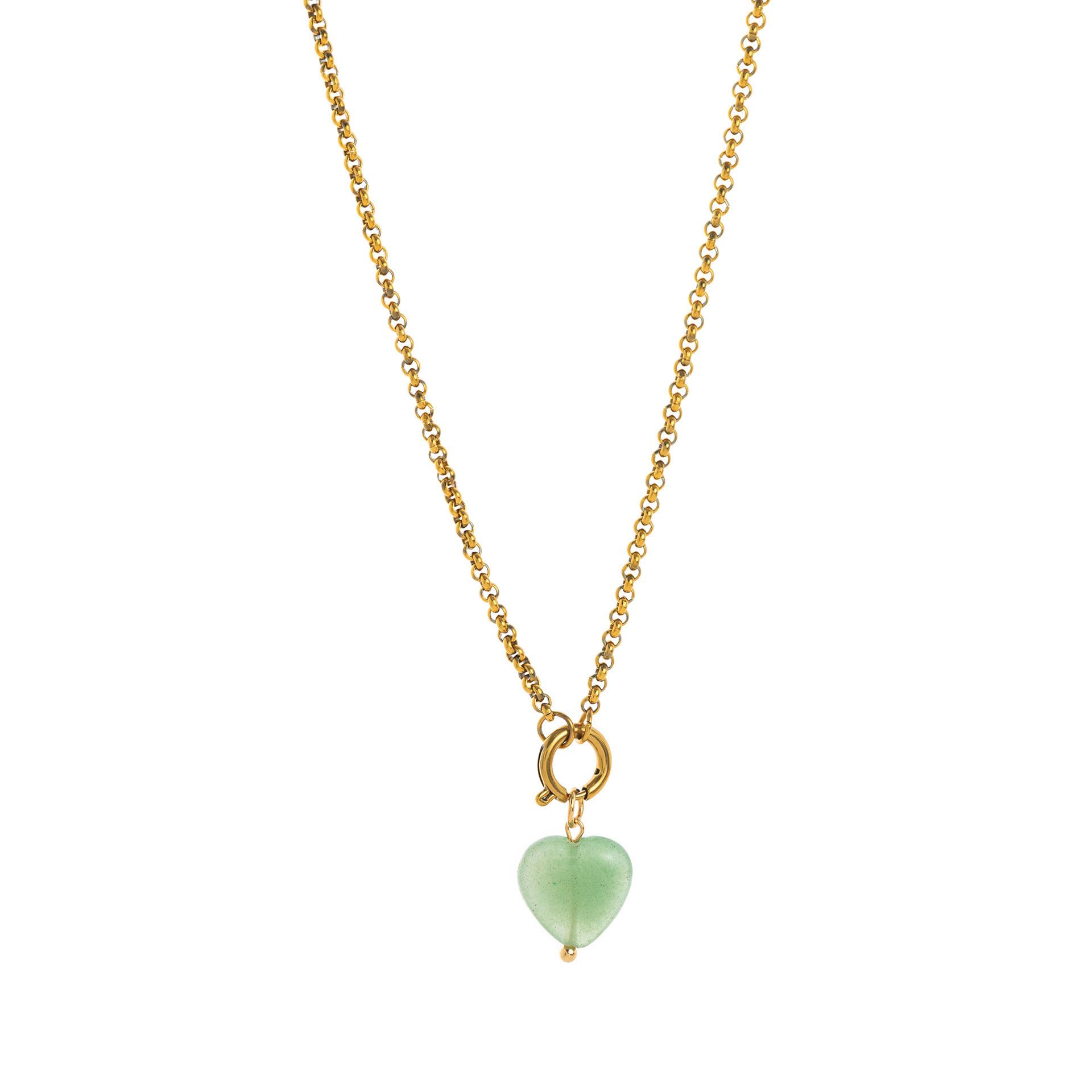 Fashion Trend Diy Pendant Love Hexagon Color Red Blue Element Pendant Necklace Stainless Steel