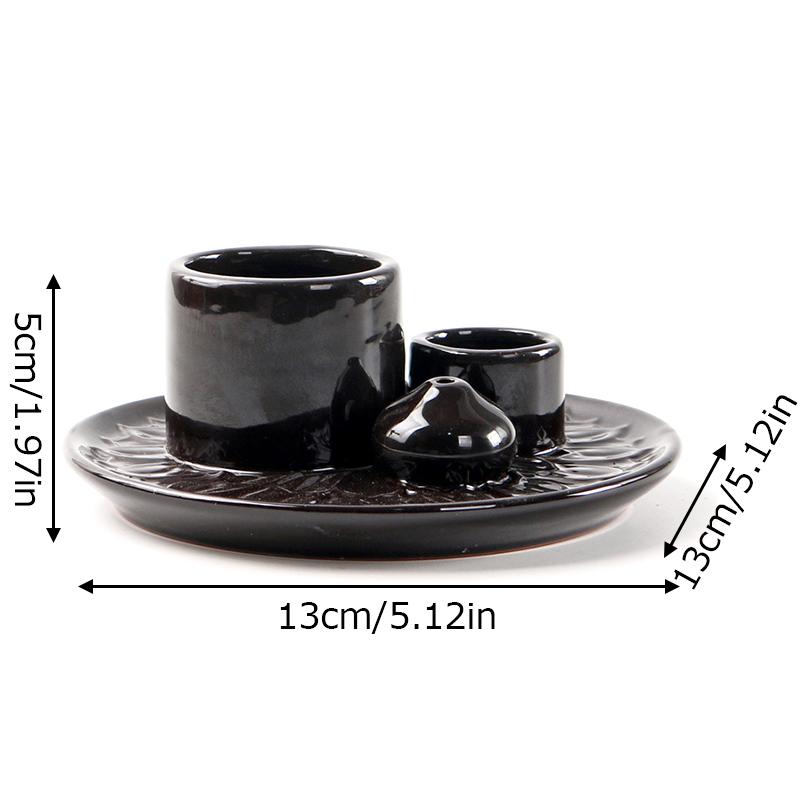 Morandi Color Palette Sage Ornament Sacred Wood Tray Home Decor Świecznik Świecznik