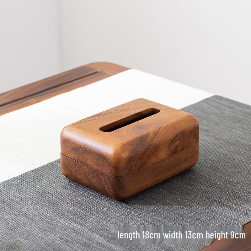 Bamboo Wood Paper Towel Box - Modern Desktop & Car Storage, Creative Bamboo Material, Suitable for Home.