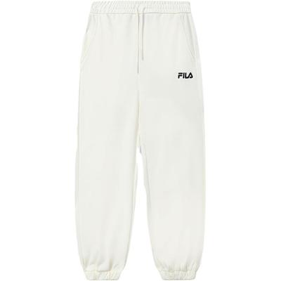 Solid Color Drawstring Loose Knit Sports Pants Women Bottoms Milk-Salt-White F51W319699FIV