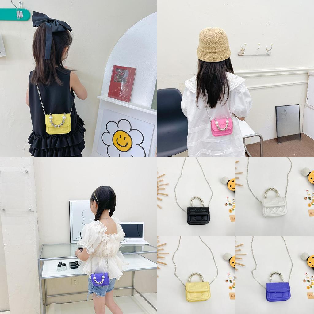 Stilvolle Mini-Kindertasche mit Perlenakzenten für trendige Outfits, ideal für Mädchen