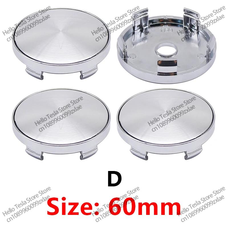 Car Sticker Tesla 4Pcs 56/60mm Car Wheel Center Hub Cap Car Accessorie For Tesla Model 3 2021 S X Y Style Roadster Invader Coil