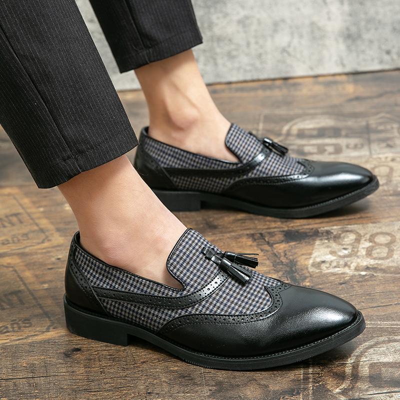 Spring Hot Selling Soft Soled Comfortable Men's Loafers High-end Banquet Dress Shoes Men's Business Casual Shoes Big Size  38-48