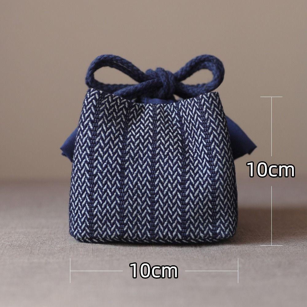 Chinese Style Teacup Drawstring Cloth Pouch Breakage-proof Travel Teaware Storage Bag  Outdoor