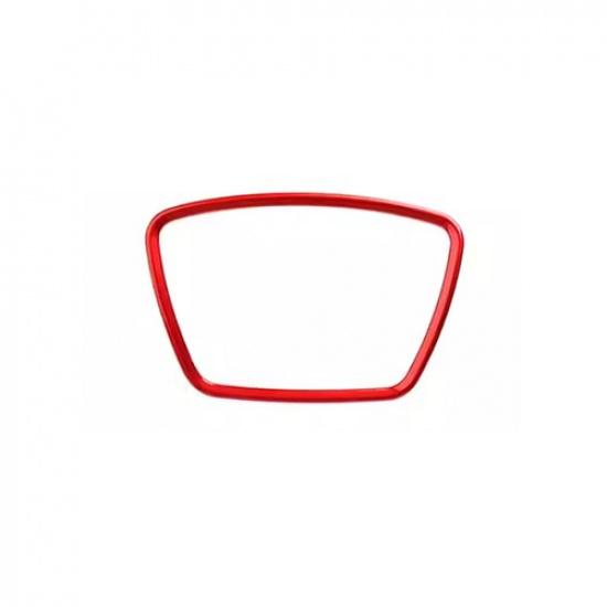 Car Steering Wheel Horn Button Panel Trim For Ford Mach-E - Bright Red