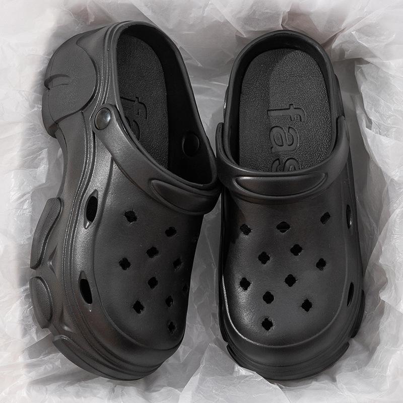 Women's Thick-Soled Non-Slip Height-Increasing Closed-Toe Sandals & Slippers - New Summer 2024 Beach Style