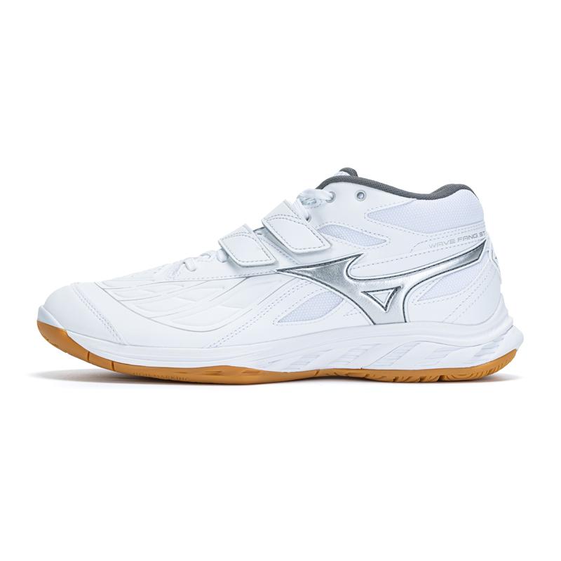 Mizuno Fang Unisex Mid Top Badminton Shoes Aurora Silver 71GA256301 36