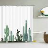 Cactus Shower Curtains Waterproof Polyester Fabric Shower Curtains Tropical Plants Bathroom Screen Curtain Home Decor 180X180cm