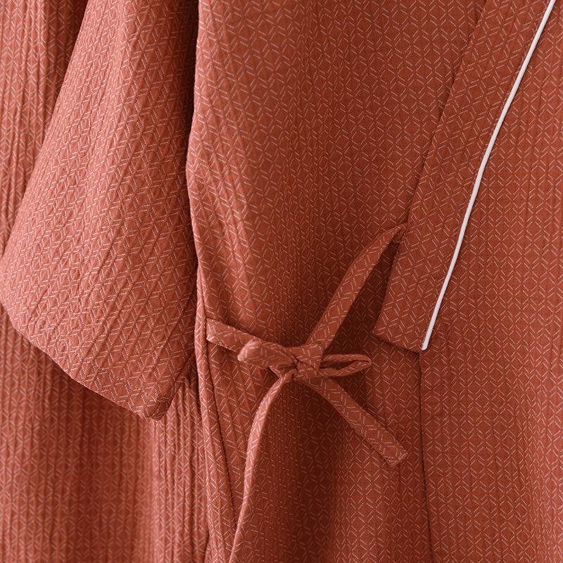 Unisex Japanese Kimono Cotton Gauze Yukata: Spring/Summer Lightweight Couple Home Wear Set