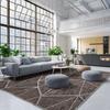 Modern Rug with Brown Triangle Pattern 160x230