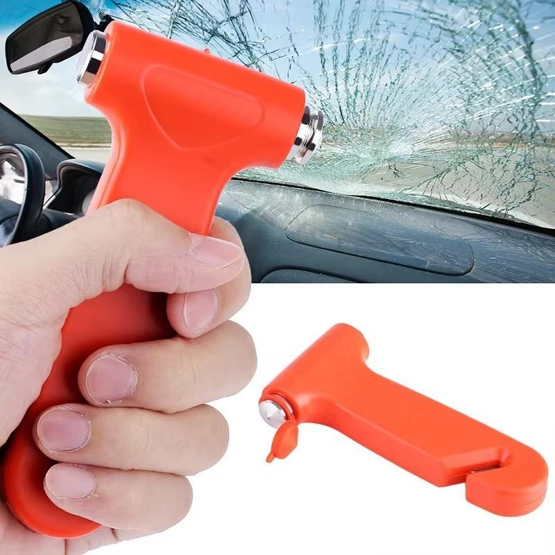 Car-Mounted Multi-Functional Rescue Hammer with Safety Strap Emergency Window-Breaking Device