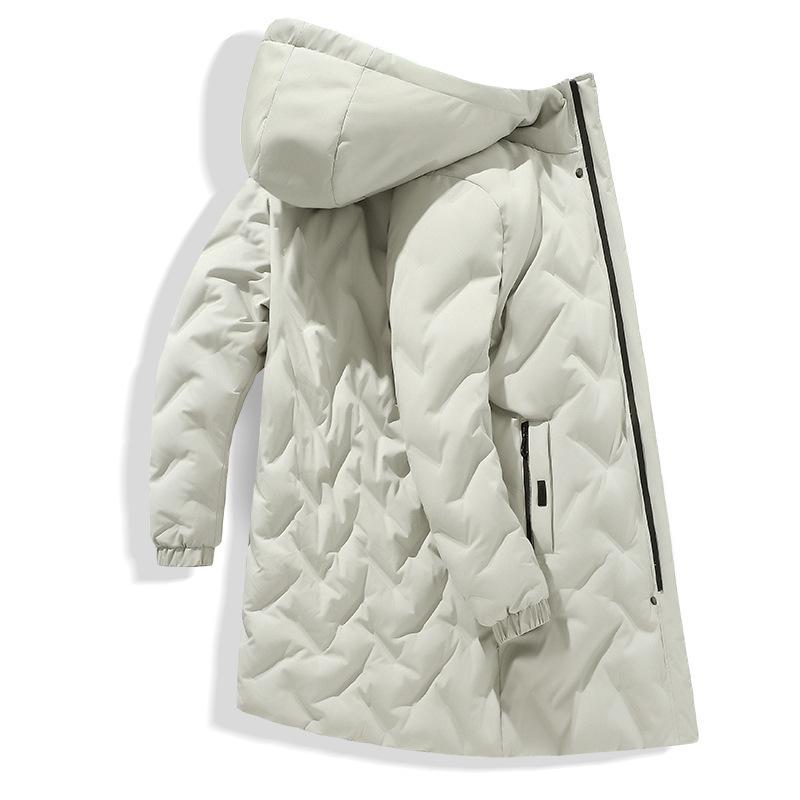 Down Jacket for Men's New Winter Hooded Men's Korean Version Large Size Personalized Mid-length Handsome Jacket