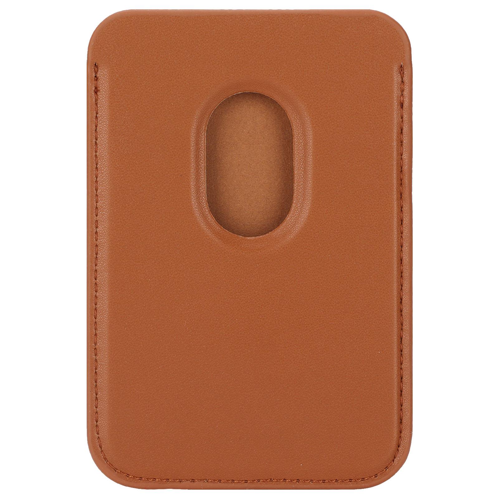 

Магнитный кошелек из искусственной кожи вмещает до 2 карт, держатель для мобильных телефонов для большинства смартфонов коричневый