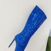 Fashion Street Style Pointed Toe Women Knee-High Boots Mirror Patent Leather Strippers Sexy Runway Party Stiletto High Heel Shoes