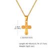 Cross Necklaces Pendant VIntage Christian Jesus for Women Stainless Steel Gold Color Necklace Religion Jewelry Prayer Baptism
