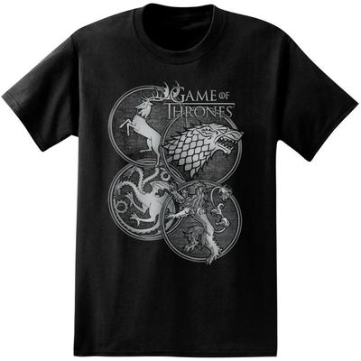 Game of Thrones House Symbols Adult T-Shirt (Large) Black