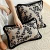 Oriental Pine Crane & Bamboo Embroidered Cushion Set – Chinese Style Sofa Décor
