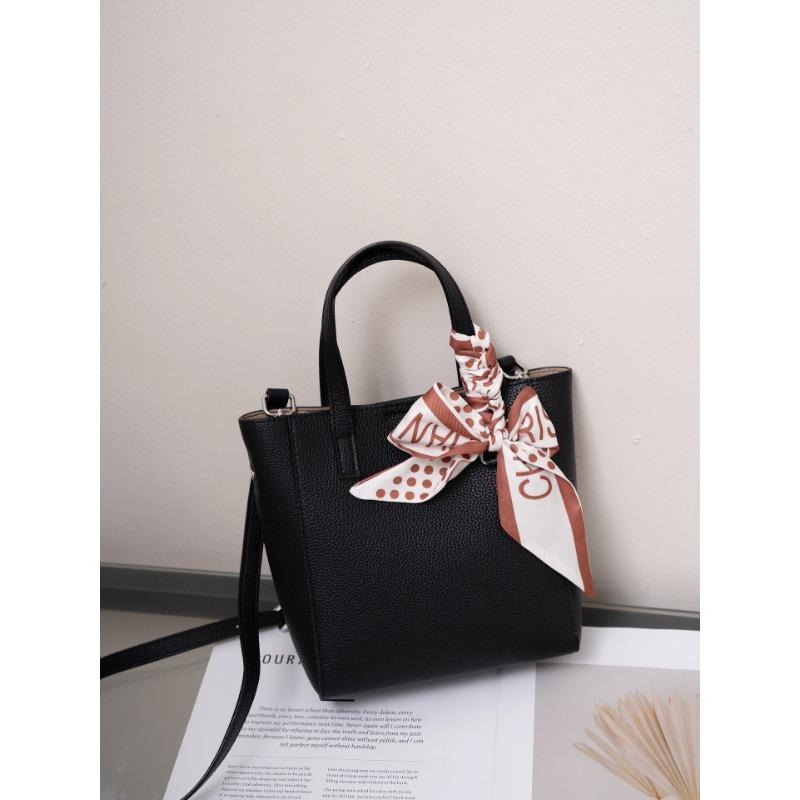 Women's Leather Bag, Large-capacity Vegetable Basket, Bucket Bag, Commuting Single-shoulder Hand-carry, Crossbody, Trendy Bag