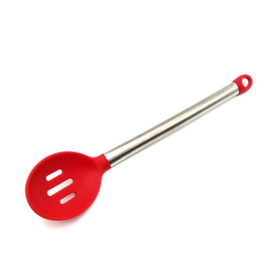 Silicone Non-stick Spatula Soup Scoop Colander Scraper Kitchen Cooking Tool Sale Goods