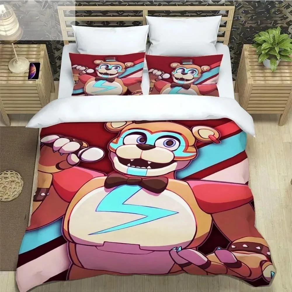 3D Print Bedding Set F-Five-Nights At Freddy´S Fnaf Duvet Cover Comforter Bed Youth Girls Boys Bedroom Decoration Gift