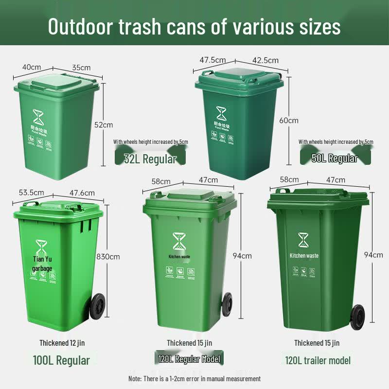 Supercloud 240L Outdoor Heavy-Duty Plastic Recycling Bin
