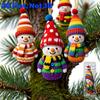Colorful Snowman Hanging Decorations Wooden 2D Flat Snowman Ornaments Christmas Tree Decorations for Festive Holiday Gift Box Wreath Garland