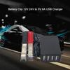 4USB Port Power Adapter with Battery Clip 12V 24V to 5V 8A for Charging Cell Phone Emergency USB Power High Efficiency