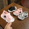 Baby Boy Sandals Black Gray Pink Canvas Infant Girl Sandals Toddler Summer Walking Shoes Newborn Sneaker Beach Shoes D04143