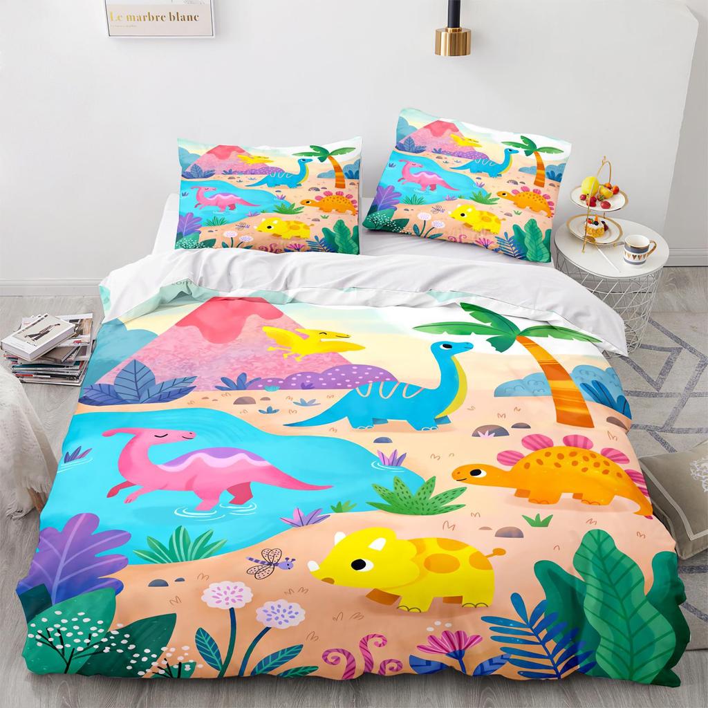 Underwater World King Queen Duvet Cover Cartoon Ocean Animal Bedding Set For Kids Fish Coral Sea Life Soft Polyester Quilt Cover